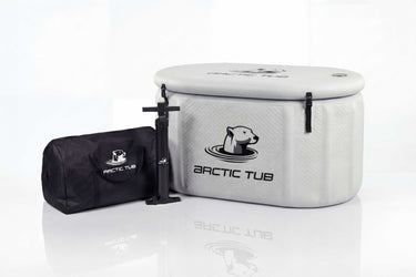Polar Fox Tub Eisbecken Grau mit Tragetasche und Handpumpe – aufblasbares Eisbad mit Zubehör 
#farbe_grau